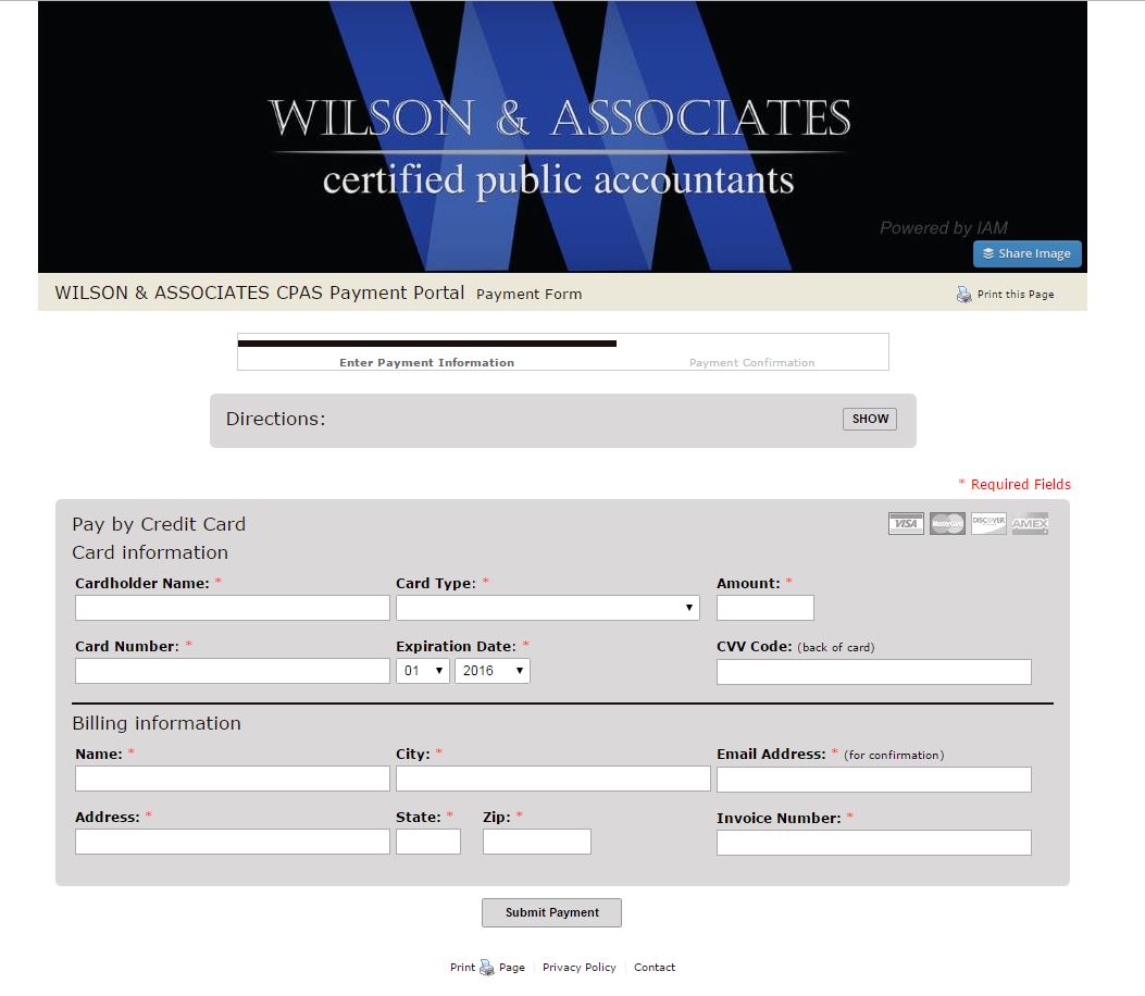 Online Payments | Wilson & Associates